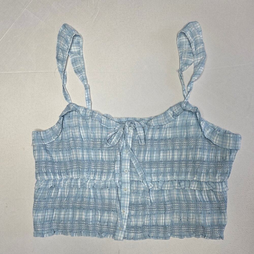 American Eagle Smocked Ruffle Tank Top Size XL